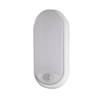 OHIO OVAL 12W CCT3 830/840/857 1090/12050/1210LM VALGE VÕI MUSTA RÕNGAGA PIR ANDURIGA PLAFOON