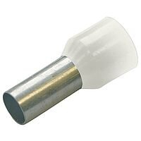 0.5MM2 8MM JUHTME OTSAHÜLSS ISOLEERITUD VALGE 100TK PKK