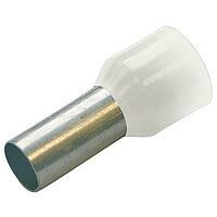 0.75MM2 10MM JUHTME OTSAHÜLSS ISOLEERITUD VALGE 100TK PKK