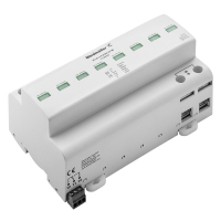 LIIGPINGEPIIRIK T1+T2 (B+C) 4P 25kA 275VAC TN, TN-S, SIGNAALKONTAKTIGA, MONOPLOKK
