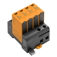 LIIGPINGEPIIRIK T1+T2 (B+C) 4P 25kA 275VAC TN-C-S, TN-S, SIGNAALKONTAKTIGA, S-LINE