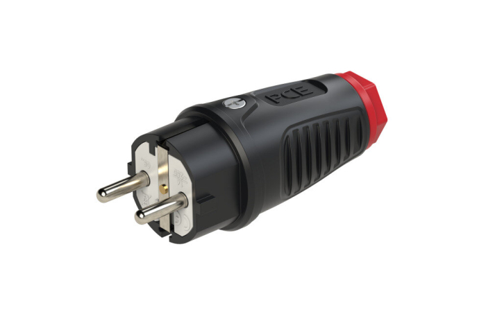 0511-SR JÄTKUPISTIK 16A 250V IP54 MUST/PUNANE