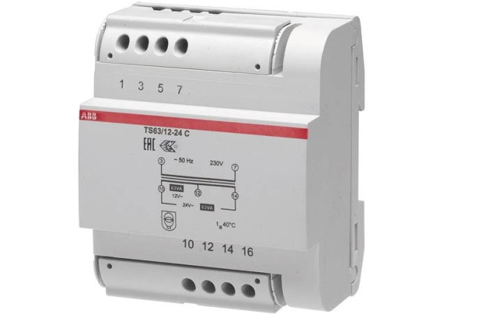 TS63/12-24C ISOLATSIOONITRAFO DIN 63VA 12-24VAC