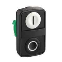 ZB5AA7121 KAKSIK SURUNUPP PLAST Ø22 1 VALGE SÜVIS MÄRGISTUSEGA I + 1 MUST SÜVIS MÄRGISTUSEGA O