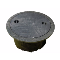 PLASTLUUK 600KG TELESKOOBIGA D=630MM H=350MM