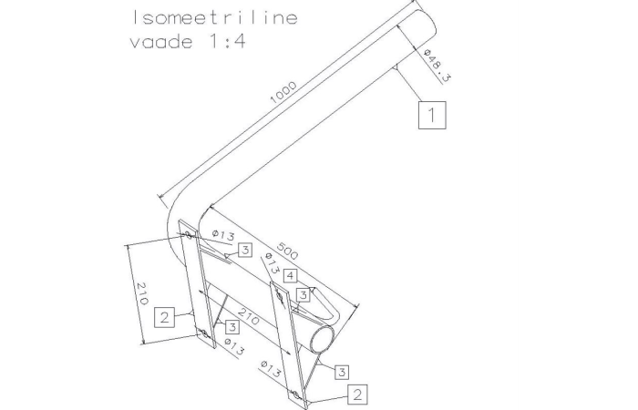 VVKB L-1000 1M 5 KRAADI KONSOOL BETOONPOSTILE