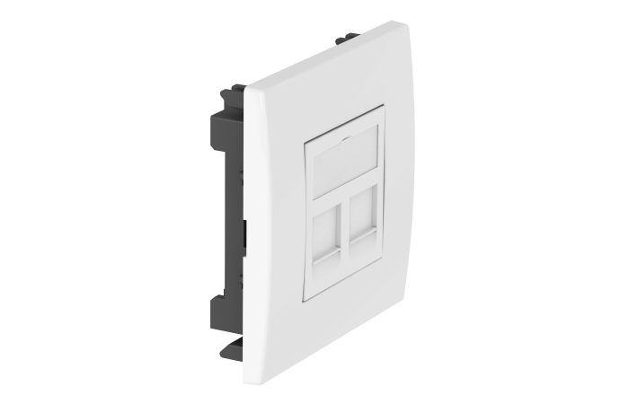 DTE-RW G2C1 KESKPLAAT 2-OS RJ2X45 KPL RAPID80 LE PC VALGE OBO