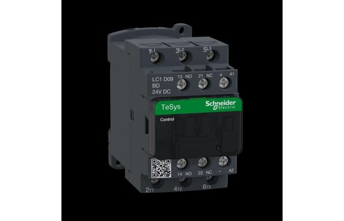 LC1D09BD TESYS KONTAKTOR 9A. 24VDC SCHNEIDER