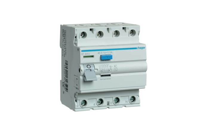 CF441J RIKKEVOOLUKAITSE 4P 40A 300mA AC HAGER