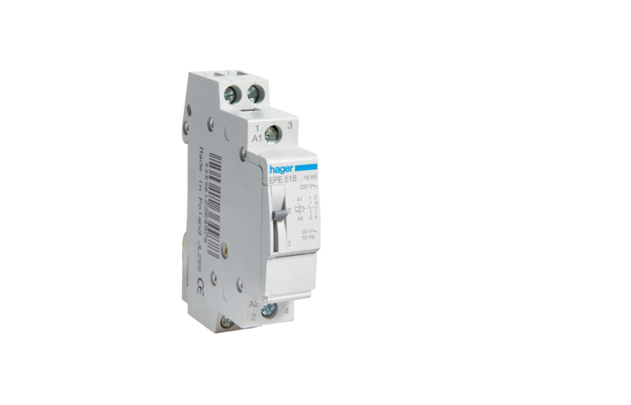 EPE518 IMPLUSSRELEE 1NO+1NC. 230V-16A (24VAC/12VDC) 1 MOOD.