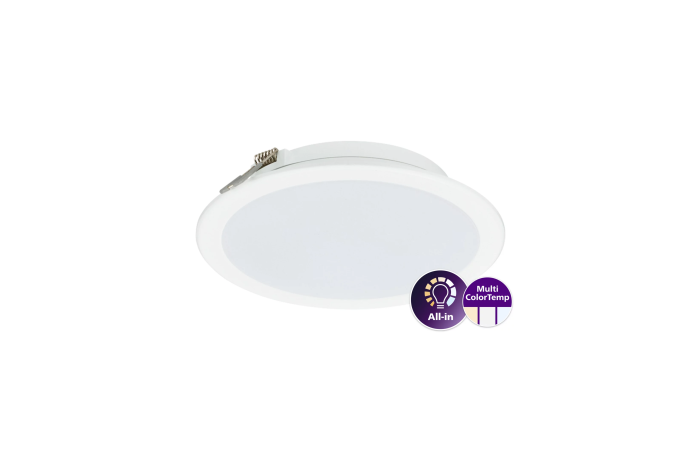 DN065B G4 LED12/830/840/865 12W 1200LM D175/D150 IP44/20 RD VALGE SLIM DOWNLIGHT