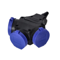 PIKENDUSPESA 3-NE IP44 3X2P+E SCHUKO 16A 230V PLASTKAANTEGA