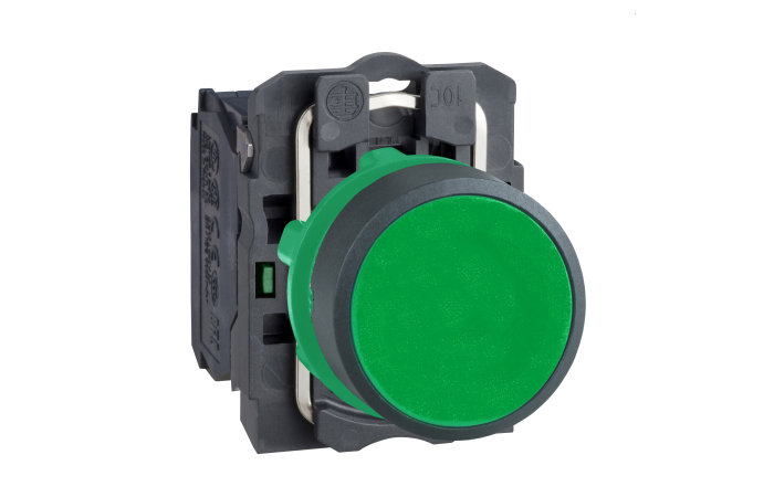 XB5AA31 SURUNUPP PLAST SÜVIS ROHELINE Ø22 TAGASTUV MÄRGISTUSETA 1 NO