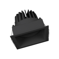SPOT SQUARE DK ADJ 8W/830 650LM IP20 36D SUUNATAV KANDILINE MUST DOWNLIGHT