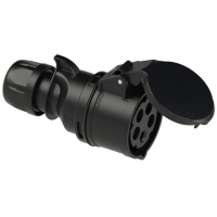 225-6X JÄTKUPESA 5P 32A MUST IP44 PCE
