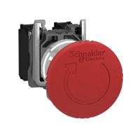 XB4BS8444 Harmony XB4 HÄDASTOP PÖÖRDNUPP PUNANE Ø22 2NC SCHNEIDER