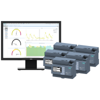 7KN2715-5CE40-0YC0 KOMPLEKT SENTRON POWERMANAGER V4.X TARKVARA LITSENTS 10 SEADET 5 x PAC2200 1A/5A Modbus TCP 7KM2200-2EA30-1EA1