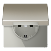 JUNG ES 1520 KI KL LASTEKAITSMEGA KLAPIGA PISTIKUPESA IP44 STAINLESS STEEL