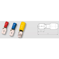 WEITK 44034 LAPIK PISTIK 6.3X0.8MM 0.5-1MM² PUNANE