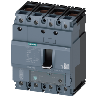 3VA1163-3EF46-0AA0 3VA1 160 KOMPAKTKAITSELÜLITI Icu=25kA @415V 4P TM240 ATAM In=63A Ir=44A...63A Ii=5...10xIn N0% KAABLIÜHENDUS