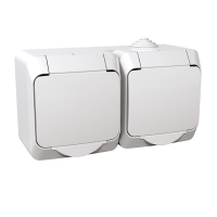CEDAR PLUS 2-NE PISTIKUPESA. PINNAPEALNE. IP44. VALGE