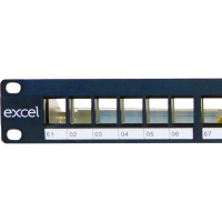 100-026 EXCEL 24-PORT TÜHI PANEEL KEYSTONE JACK FRAME PLAS