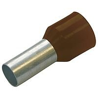 10MM2 12MM JUHTME OTSAHÜLSS ISOLEERITUD PRUUN 100TK PKK
