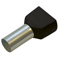 2x1.5MM2 8MM JUHTME OTSAHÜLSS ISOLEERITUD MUST 100TK PKK