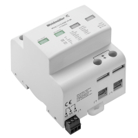 LIIGPINGEPIIRIK T1+T2 (B+C) 1+NP 25kA 275VAC TN, TT, IT, SIGNAALKONTAKTIGA, MONOPLOKK