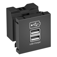 MTG-2UC2.1 SWGR1 USB LAADIJA LAADIMISVOOL 2.1A 45X45MM. PC. MUSTJASHALL. 7021