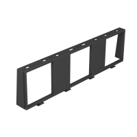 MT45V 3 PAIGALDUSRAAM 3X1 MODUL 45. PC/ABS. GRAFIITMUST. 9011