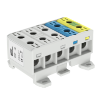 OTL35-5X (L1 L2 L3 N PE) HALL/SININE/KORO 5X1XAL/CU 2.5-35MM² 1000V ÜLEMINEKUKLEMM
