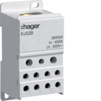 KJ02B JAOTUSKLEMM 400 A. IN 150 MM2. OUT 2X35. 5X16. 4X10 MM3