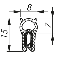TIHEND ÜLEVAL 0.5-1.5 RAL 9005 MUST RULL 100M