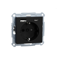 MEG2367-0403 PISTIKUPESA USB A+C MATT MUST OP SYSTEM M MERTEN