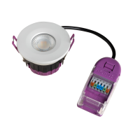 ULTIMUM EXPRESS DUAL CCT4 5W/7W 827/830/840/857 DIM 660-820LM D85/72 H56 IP65 VALGE TULEKINDEL DOWNLIGHT