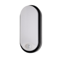 OHIO OVAL 8/12/18W 3000/4000/6500K IP54 IK08 230MMx105MM PIR ANDUR MUSTA VÕI VALGE RÕNGAGA PLAFOON