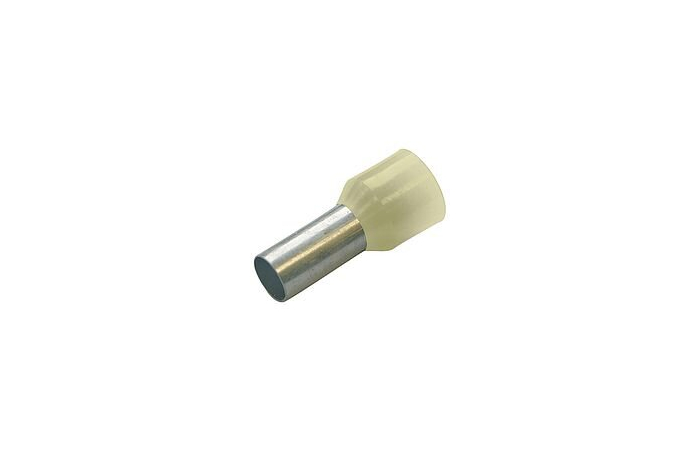 10MM2 JUHTME OTSAHÜLSS ISOLEERITUD 12MM VALGE 100TK