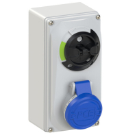 6113-6 KOMPAKTNE LUKUSTATAV PISTIKUPESA LÜLITIGA 16A 3P 6H IP44/IP54