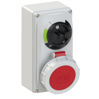 61152-6 KOMPAKTNE LUKUSTATAV PISTIKUPESA LÜLITIGA 16A 5P 6H IP66/IP67