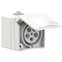 875-6V PINNAPEALNE PISTIKUPESA DESIGN 32A 5P 6H IP44 (VALGE)