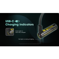NITECORE NL1836R 3600mAh 18650 KAITSMEGA AKU 3.6V USB-C