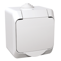 CEDAR PLUS 1-NE PISTIKUPESA. PINNAPEALNE. IP44. VALGE