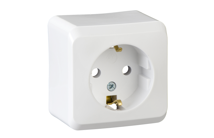 PRIMA 1-NE PISTIKUPESA PINNAPEALNE IP20 VALGE 16 A - 250 V AC, 2P+E