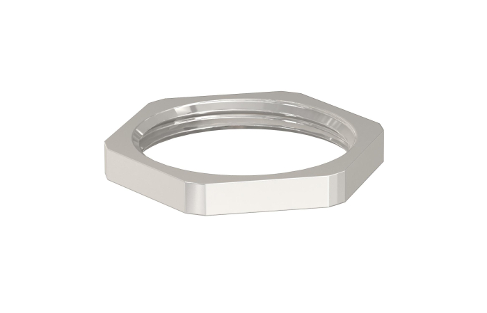 169 MS M40  KONTRAMUTTER M40. CUZN. NIKELDATUD