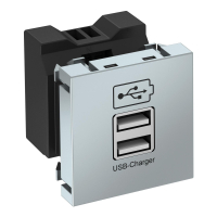MTG-2UC2.1 AL1  USB LAADIJA LAADIMISVOOL 2.1A 45X45MM. PC. ALUMIINIUM. LAKITUD