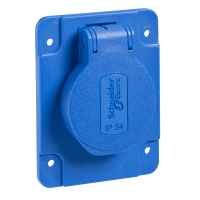 PKN61B PISTIKUPESA 2P+E 10/16 A  250V NF ENC 65X85 B ACK SININE IP54