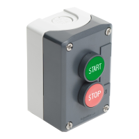 XALD215 NUPUKOMPLEKT KARBIS PLAST TUMEHALL KAAS 2 SÜVIS SURUNUPPU Ø22 MÄRK START STOP 1NO+1NC