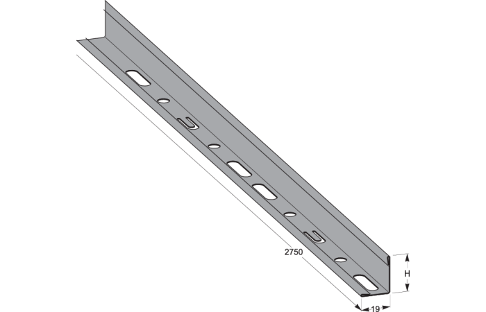 MP-149S VAHESEKTSIOON (ERALDUSSEIN) 45x19x2750MM C2 KLASS