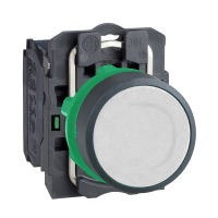 XB5AA11 SURUNUPP PLAST SÜVIS VALGE Ø22 TAGASTUV MÄRGISTUSETA 1 NO